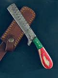 Bull Cutter Handmade Damascus Steel Knife with Pakkawood Handle