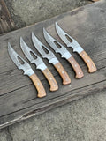 Custom Handmade Damascus Steel Gutting Knife – Rosewood Handle