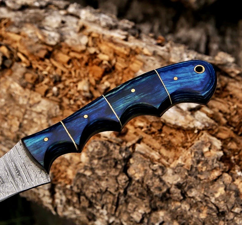 Knives with Belt Sheath – Handmade 8" Rasp Steel Sheep Horn Hunting Knife
